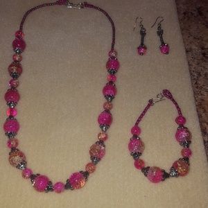Glass Bead Sherbert (jewelry set)